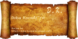 Doba Kocsárd névjegykártya